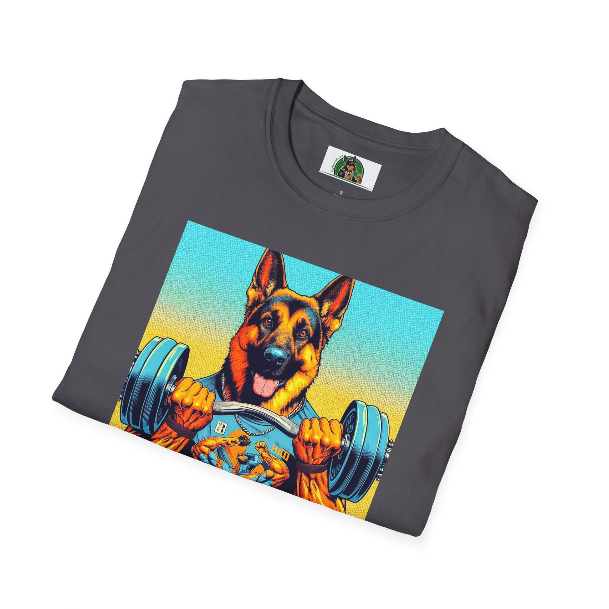 German Shepherd working out T-Shirt Printify