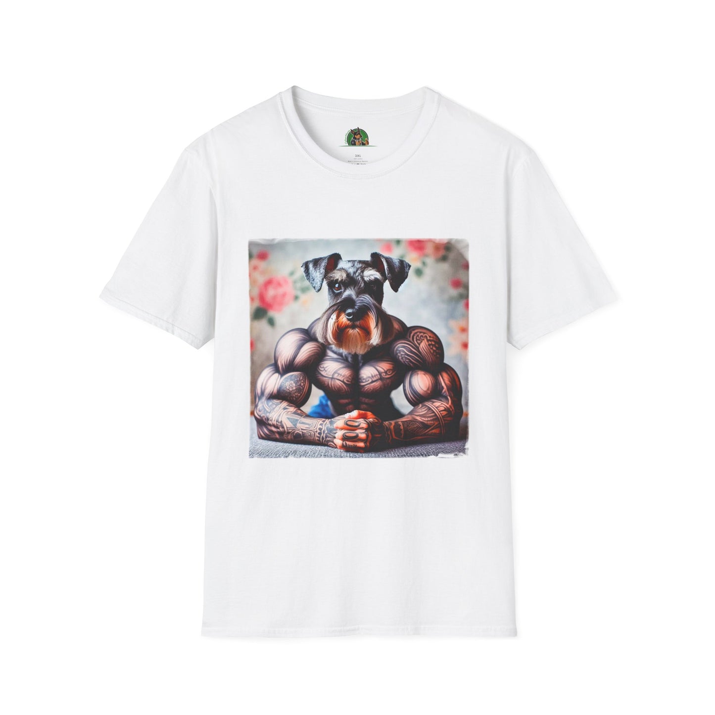 Schnauzer T-Shirt with Miniature Schnauzer Design T-Shirt Printify XS White 