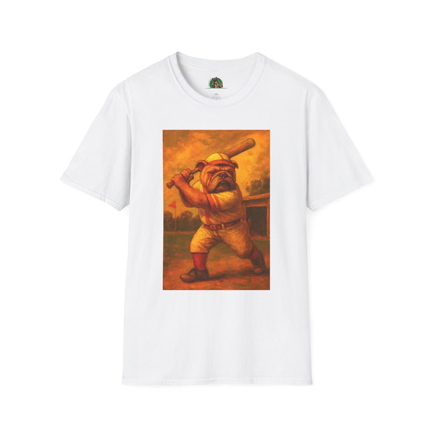 Bulldog Baseball T-Shirt - Unisex Sports Tee T-Shirt Printify White XS