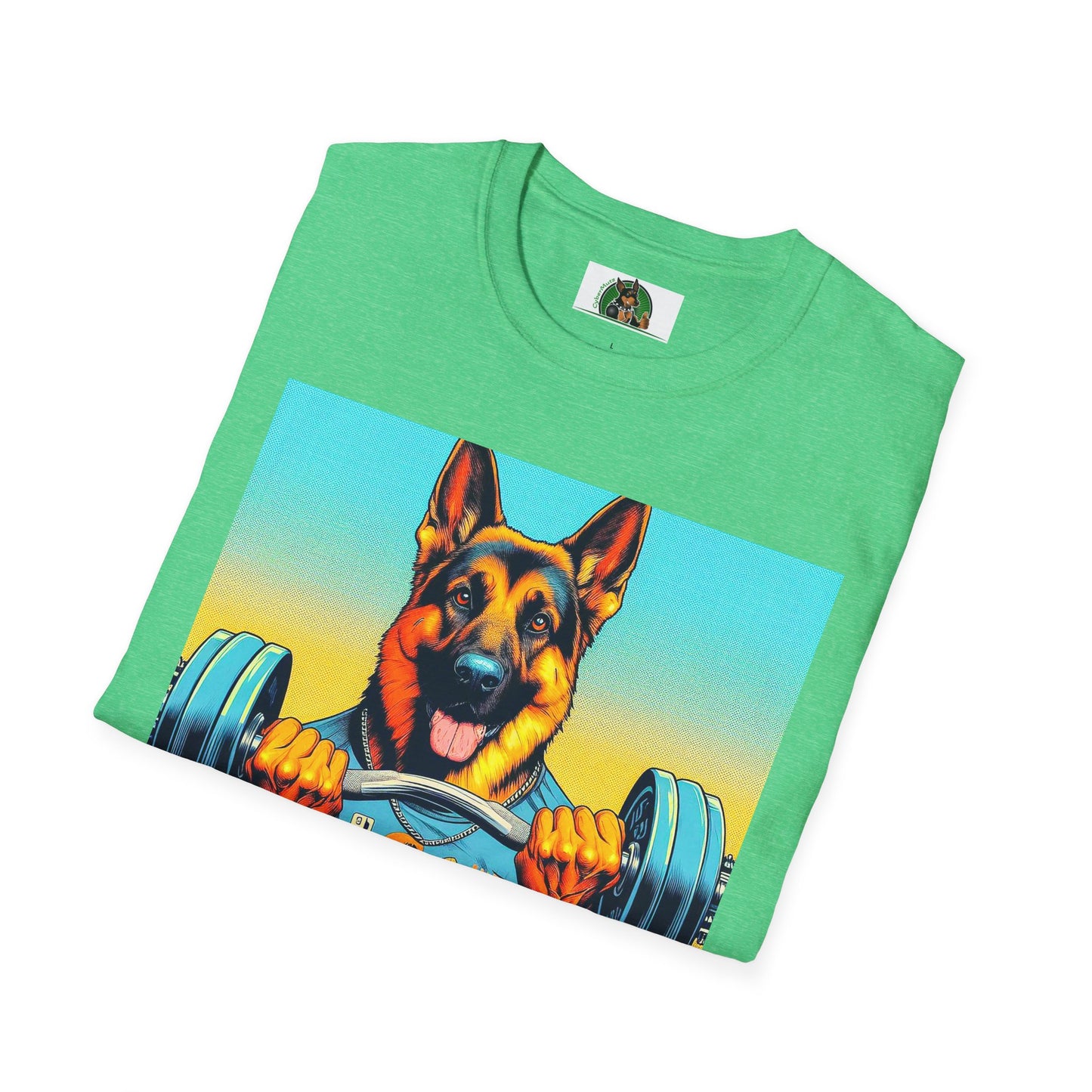 German Shepherd working out