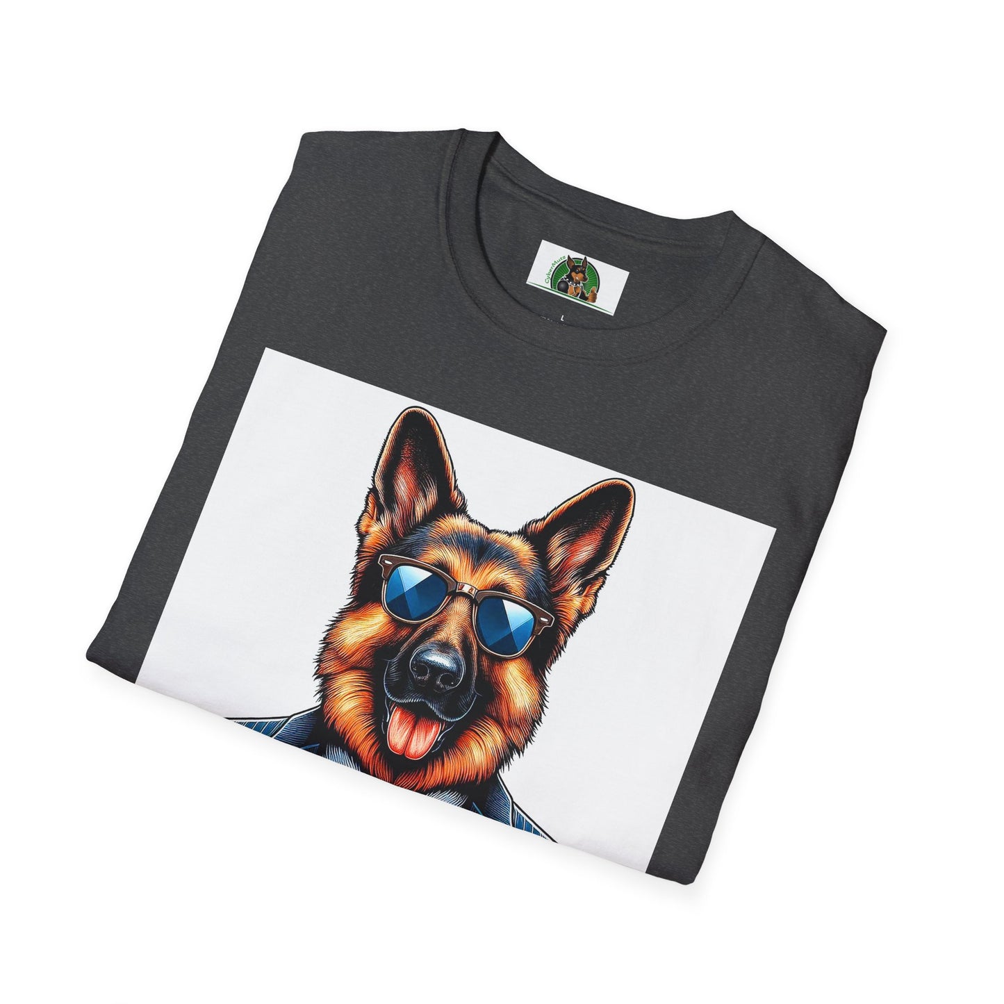 German Shepherd business suit shirt T-Shirt Printify