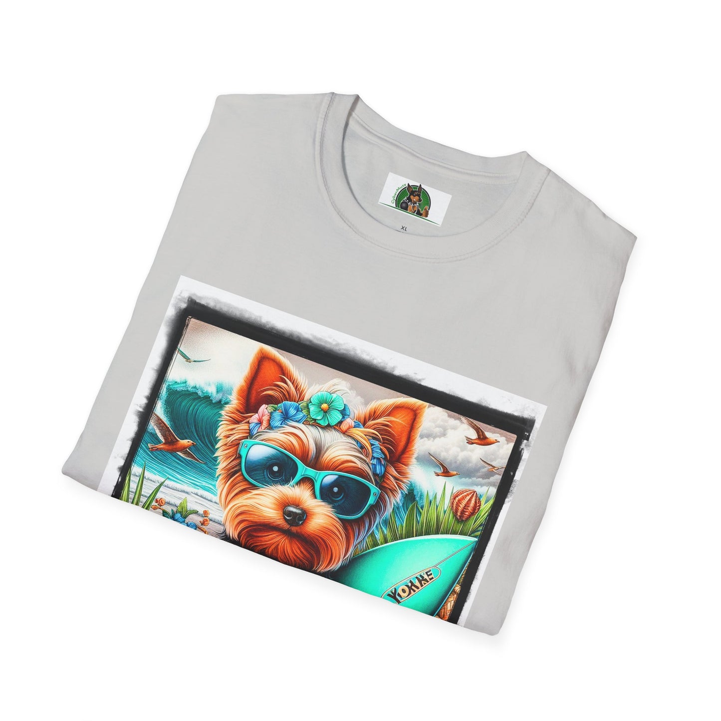 Yorkie flower garden shirt