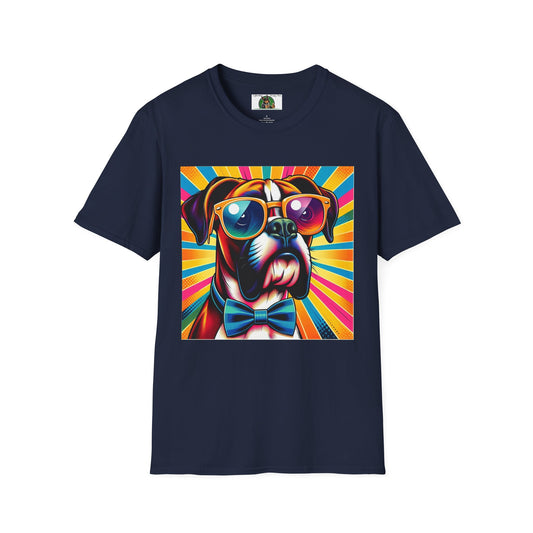 Pop Art Boxer1 Unisex Softstyle T-Shirt T-Shirt Printify S Navy 