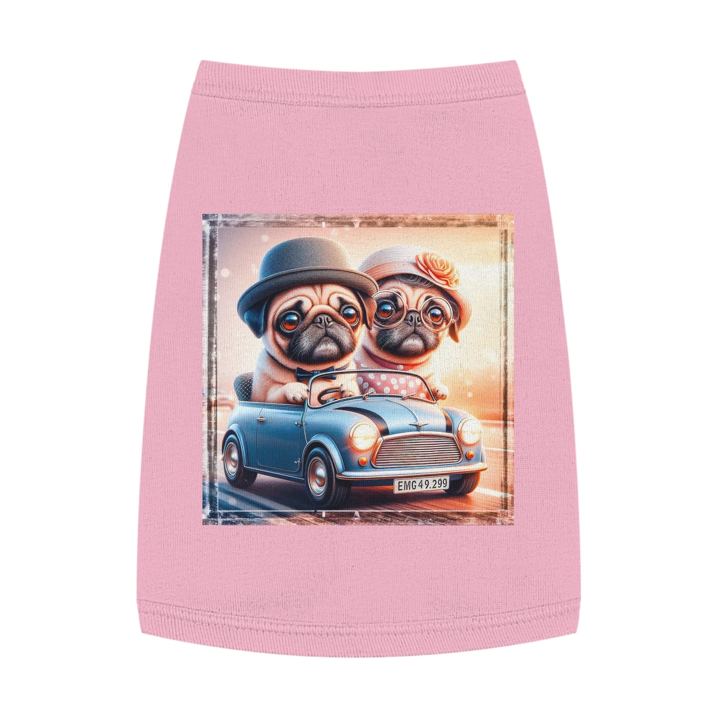 Wacky Pet Tank Top Pug Pets Printify M Pink 