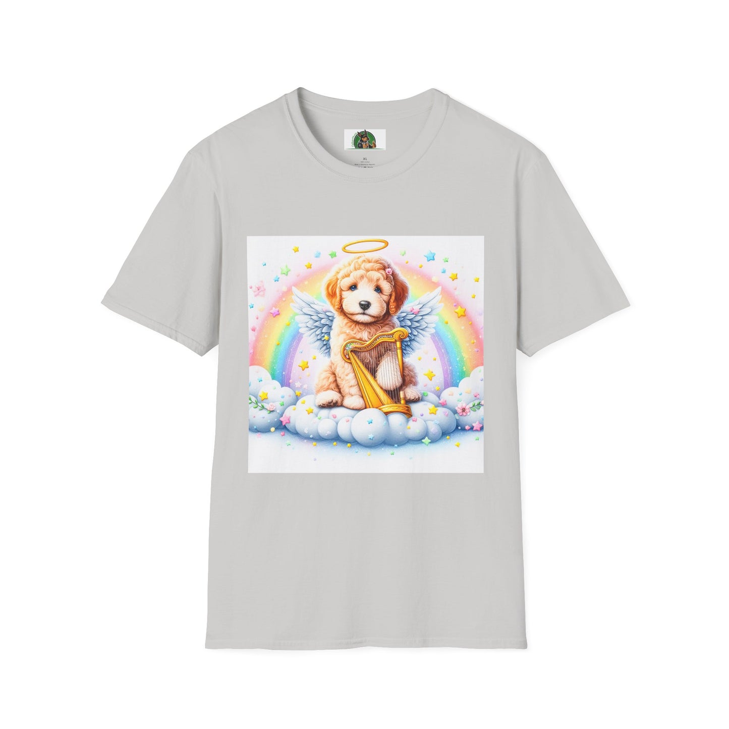 Golden Doodle colorful Angel shirt T-Shirt Printify S Ice Grey