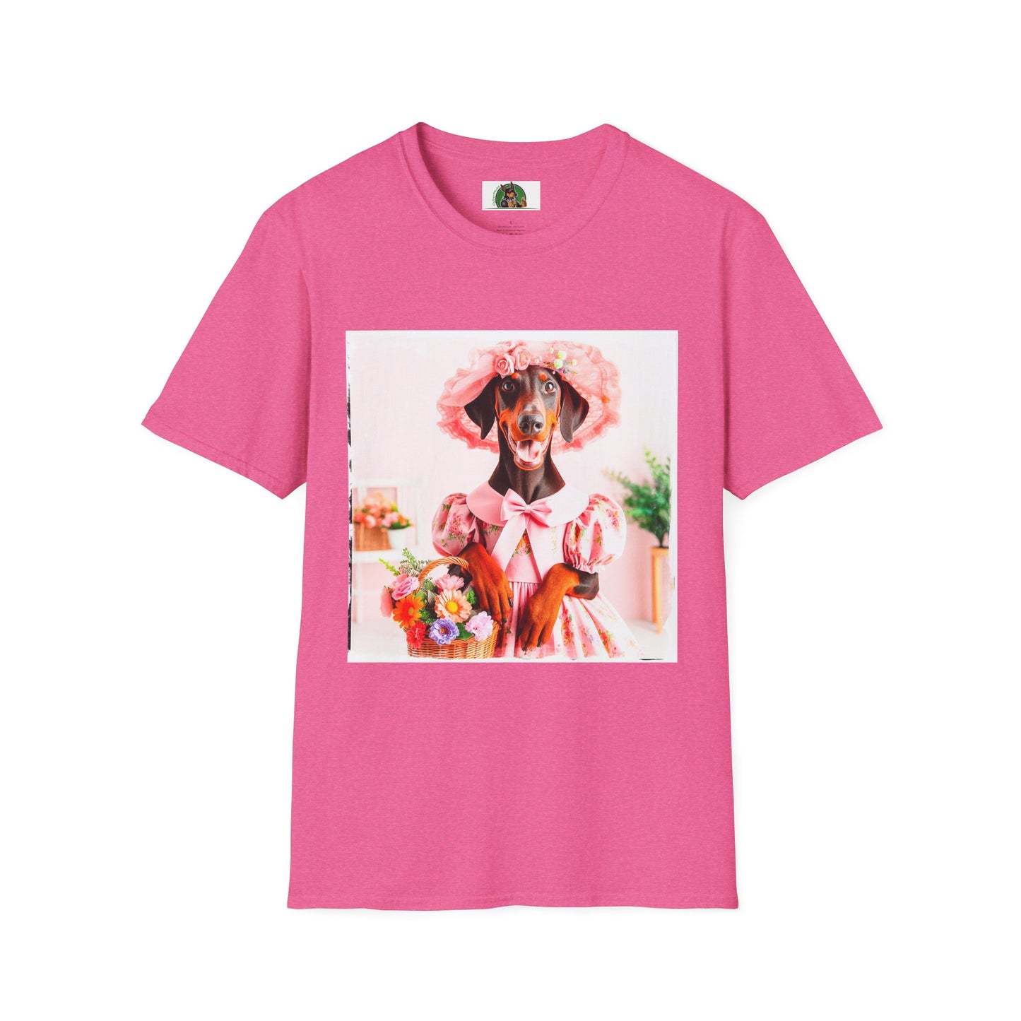 Doberman T-Shirt Printify S Heather Heliconia