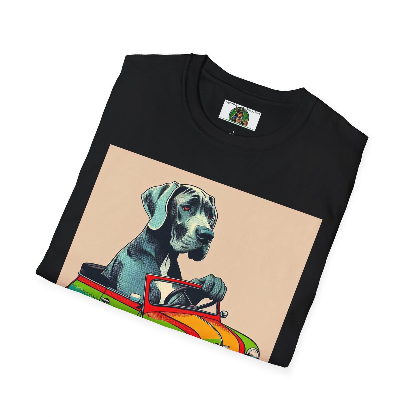 Labrador in a Wacky Little Car T-Shirt Printify   