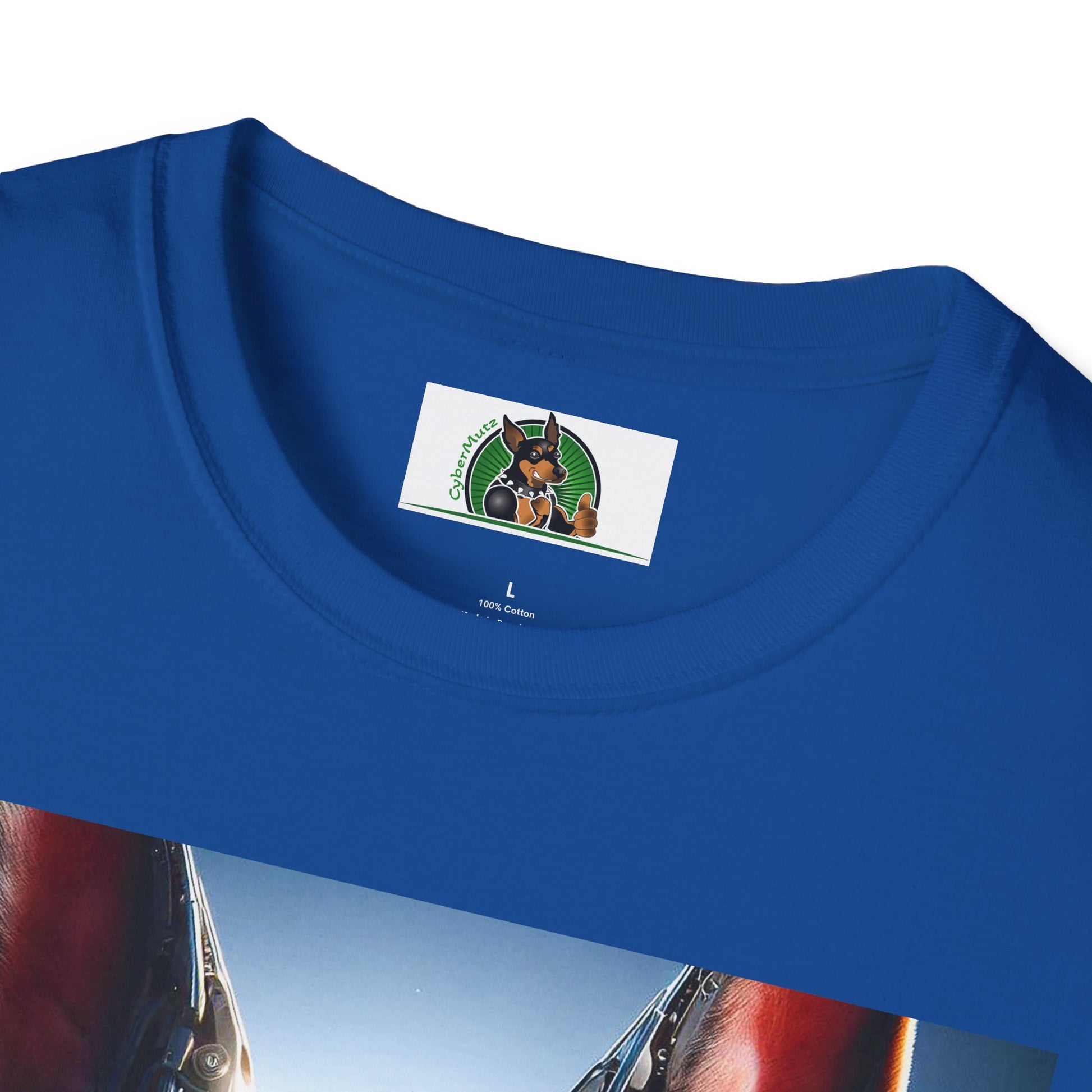 German Shepherd Metal Man T-Shirt T-Shirt Printify