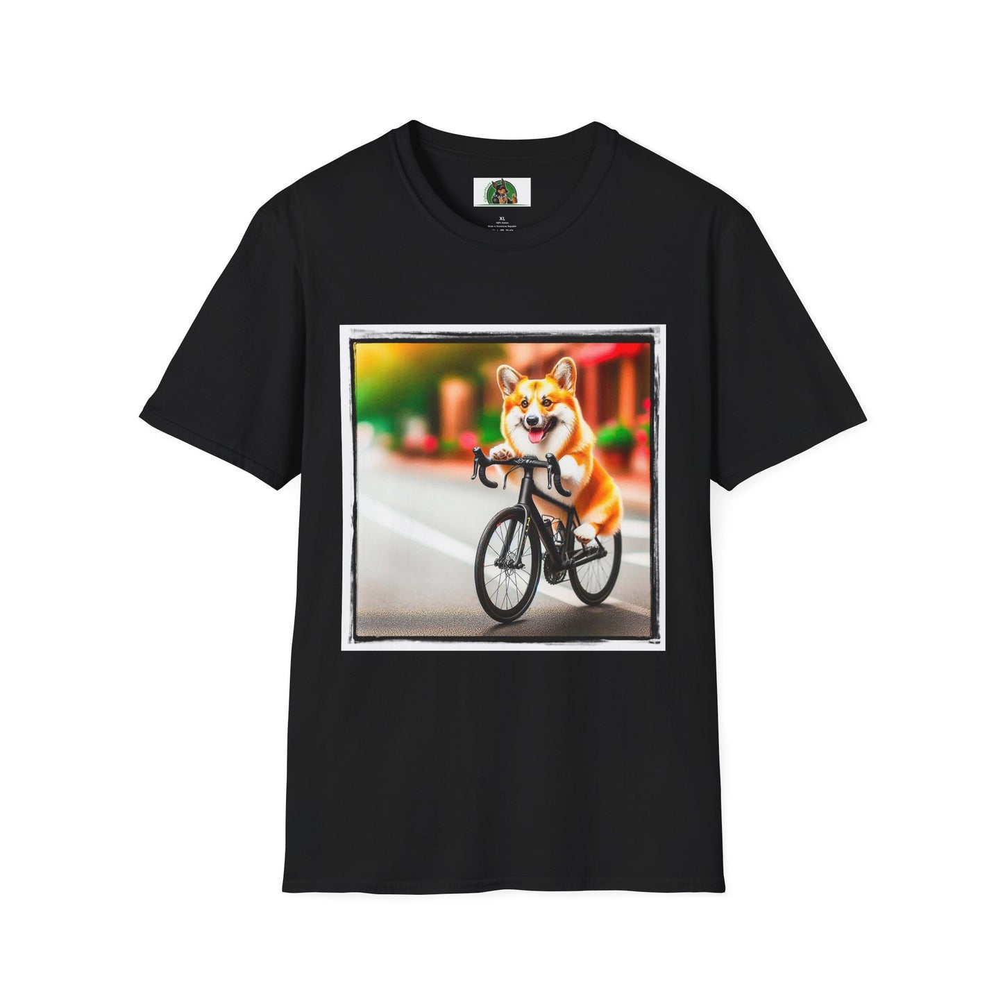 Pembroke Welsh Corgi bicycle shirt T-Shirt Printify XS Black