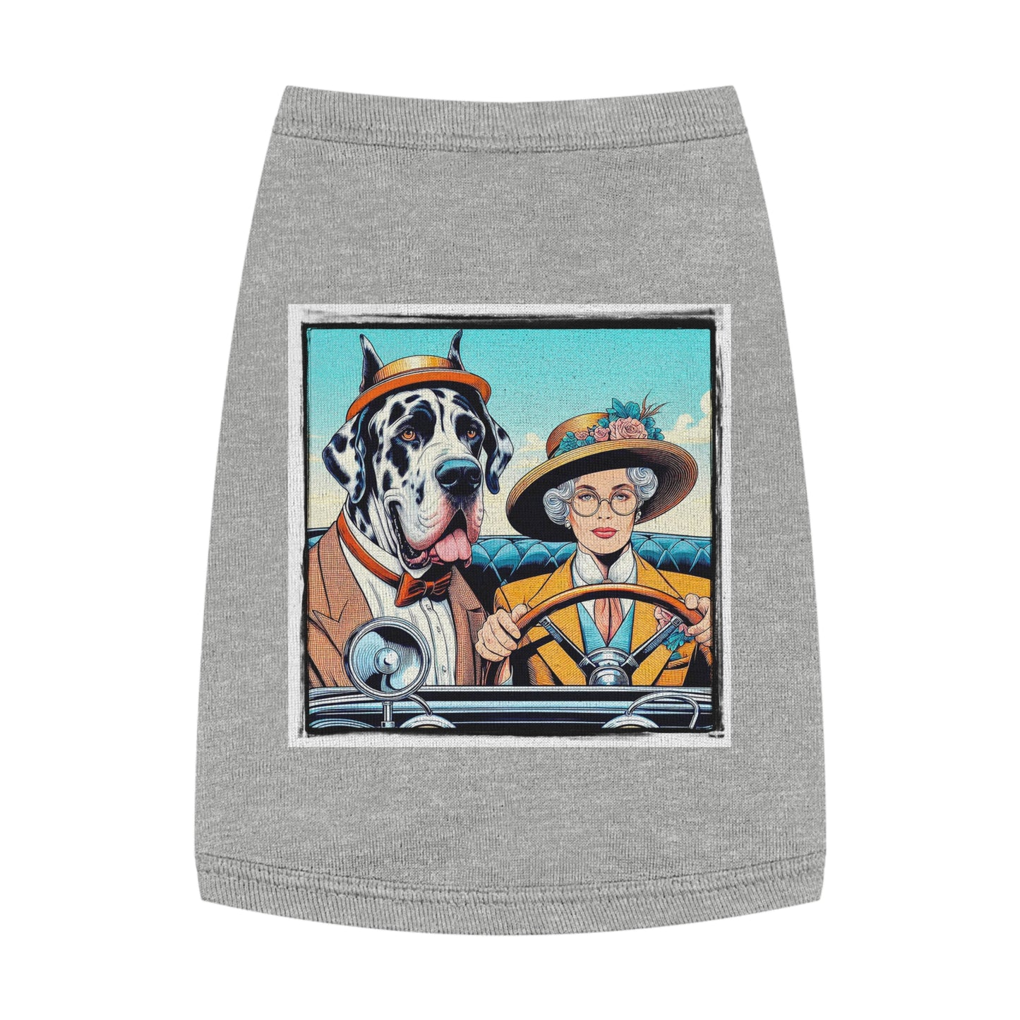 Pet Tank Top Great Dane Pets Printify M Heather