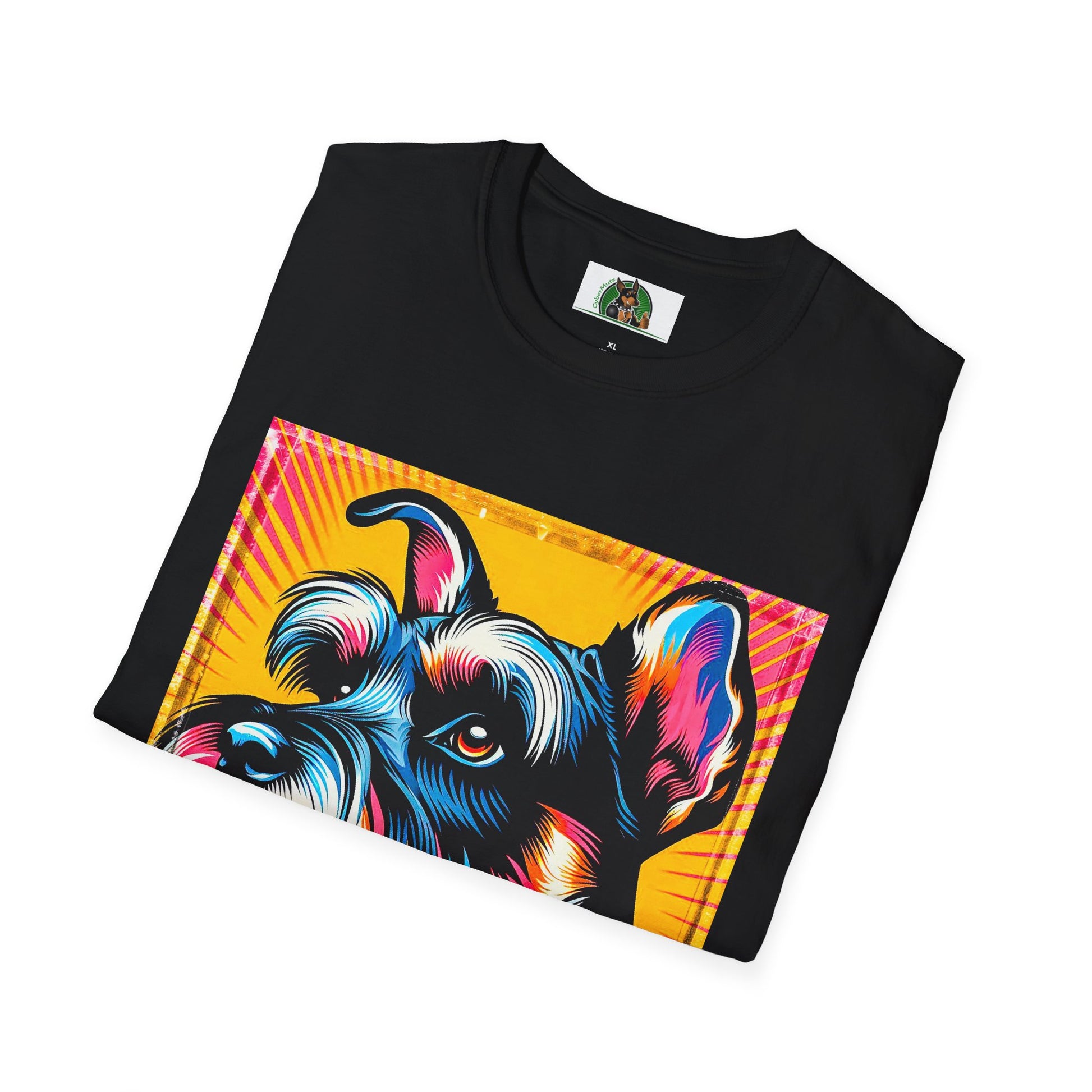 Miniature Schnauzer colorful art t shirt T-Shirt Printify