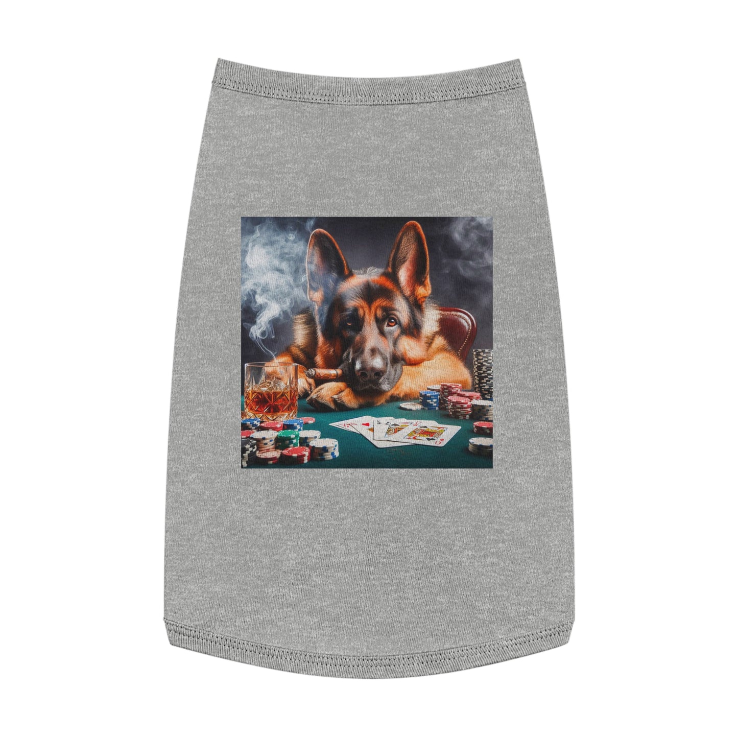 Pet Tank Top German Shepherd Pets Printify L Heather 