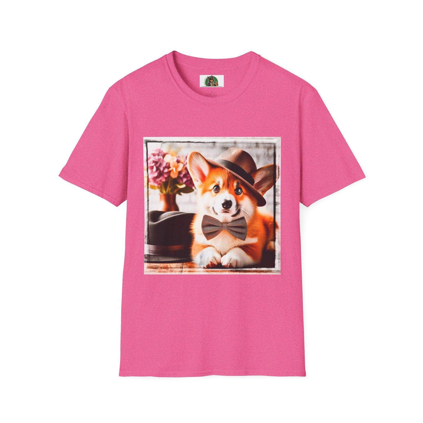 Pembroke Welsh Corgi T-Shirt Printify S Heather Heliconia