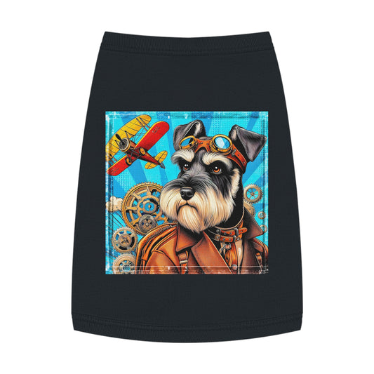 Miniature Schnauzer steam gears shirt Pets Printify M Black