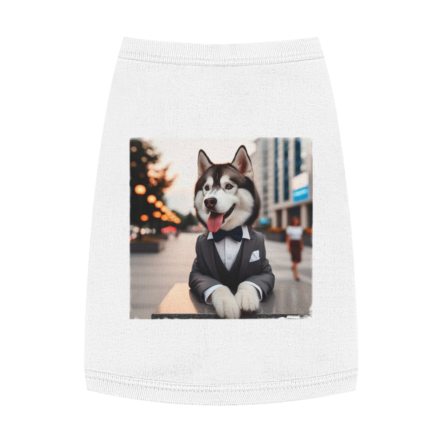 Pet Tank Top Husky Pets Printify M White