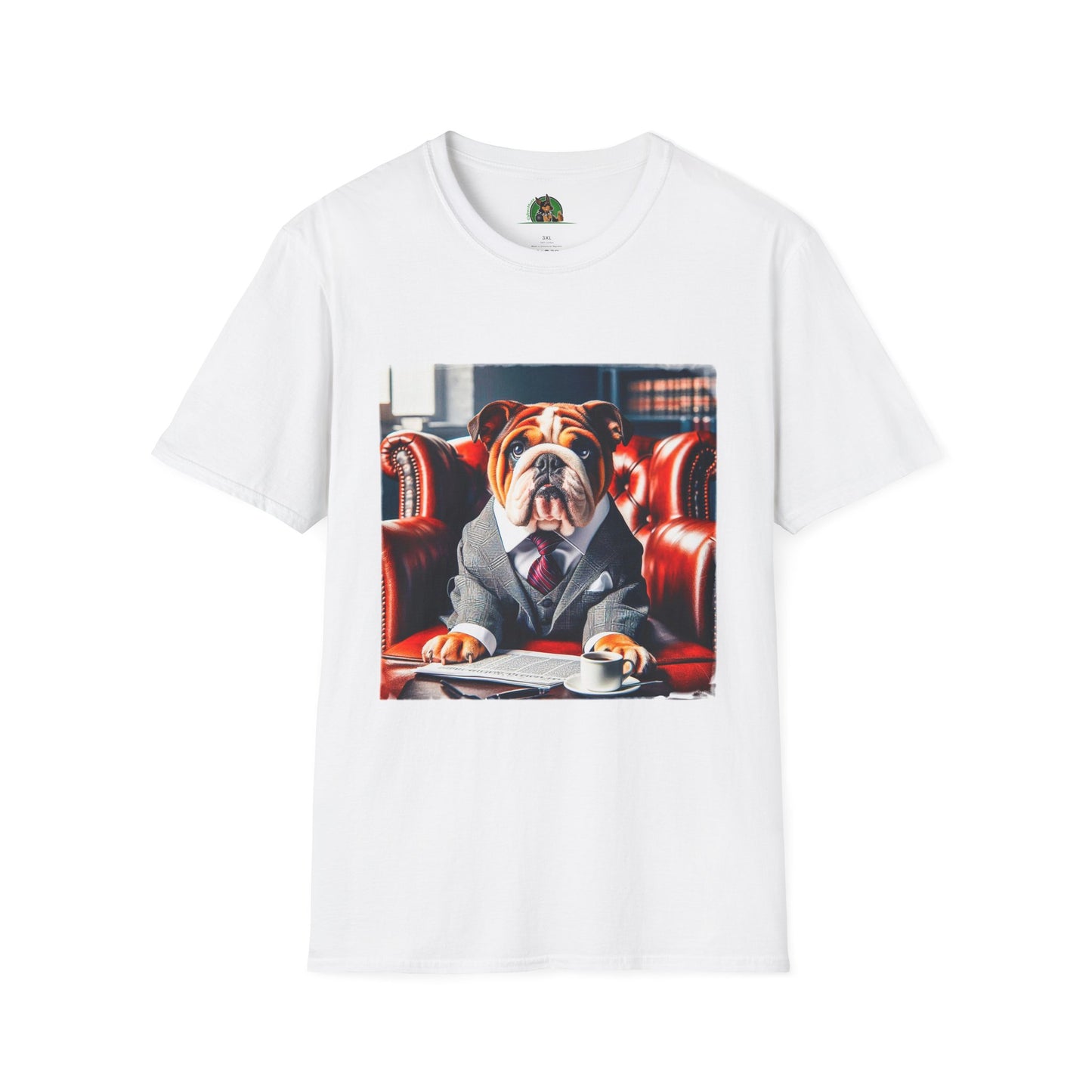 Bulldog T-Shirt Printify XS White