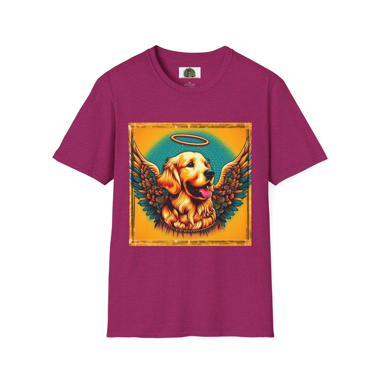 Golden Retriever T-Shirt Printify S Antique Heliconia