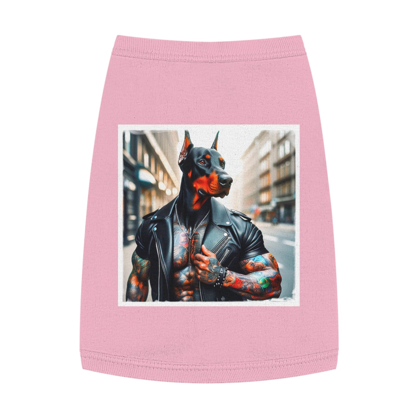 Pet Tank Top Doberman tough dude t shirt Pets Printify M Pink