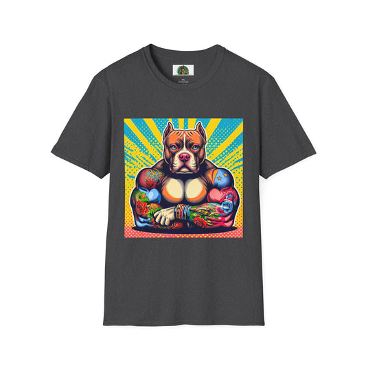 Pit Bull gym rat shirt T-Shirt Printify XS Dark Heather