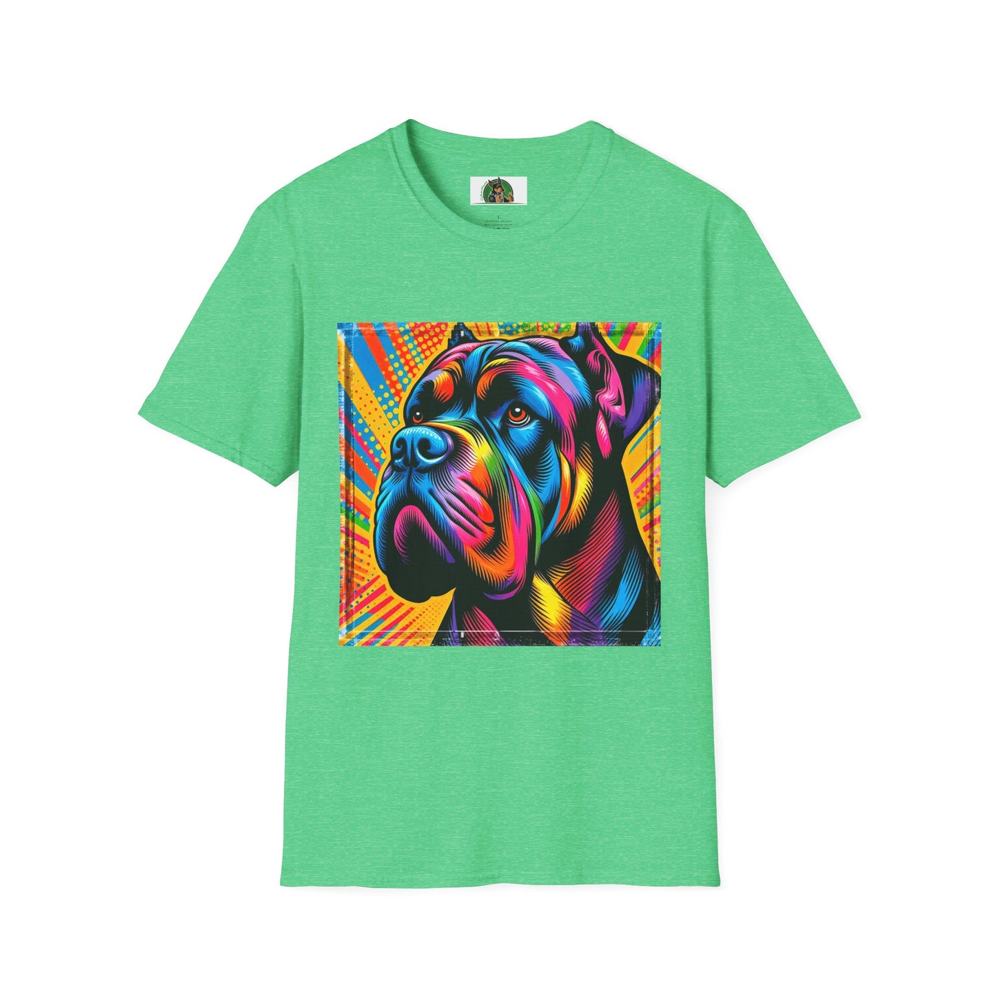 Cane Corso Colorful Pop Art TShirt T-Shirt Printify S Heather Irish Green