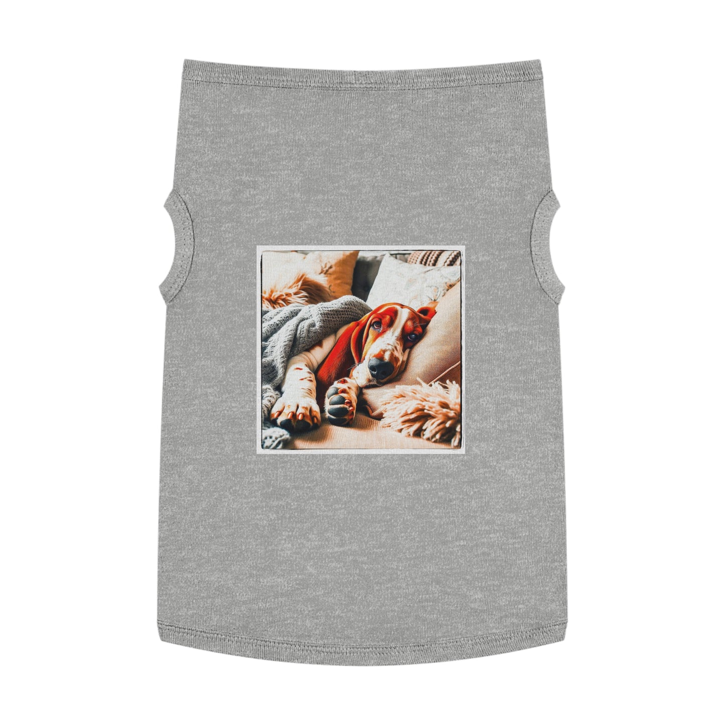 Pet Tank Top Basset Hound Pets Printify XL Heather 