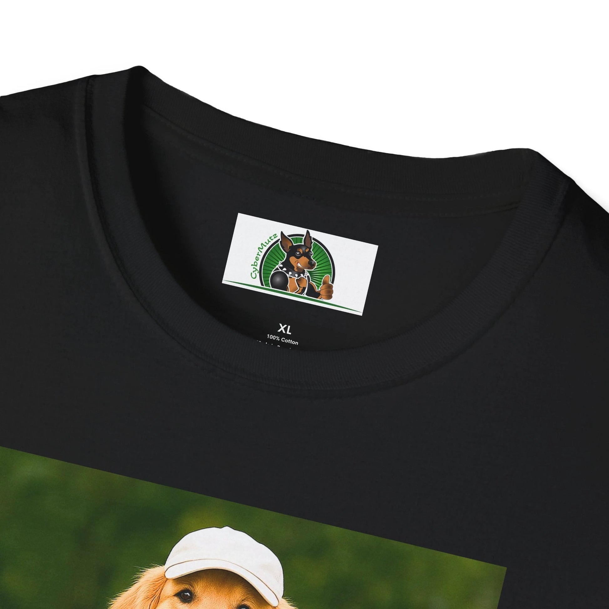 Golden Retriever Playing Golf T-Shirt — Funny Dog Golfing Sports Tee T-Shirt Printify