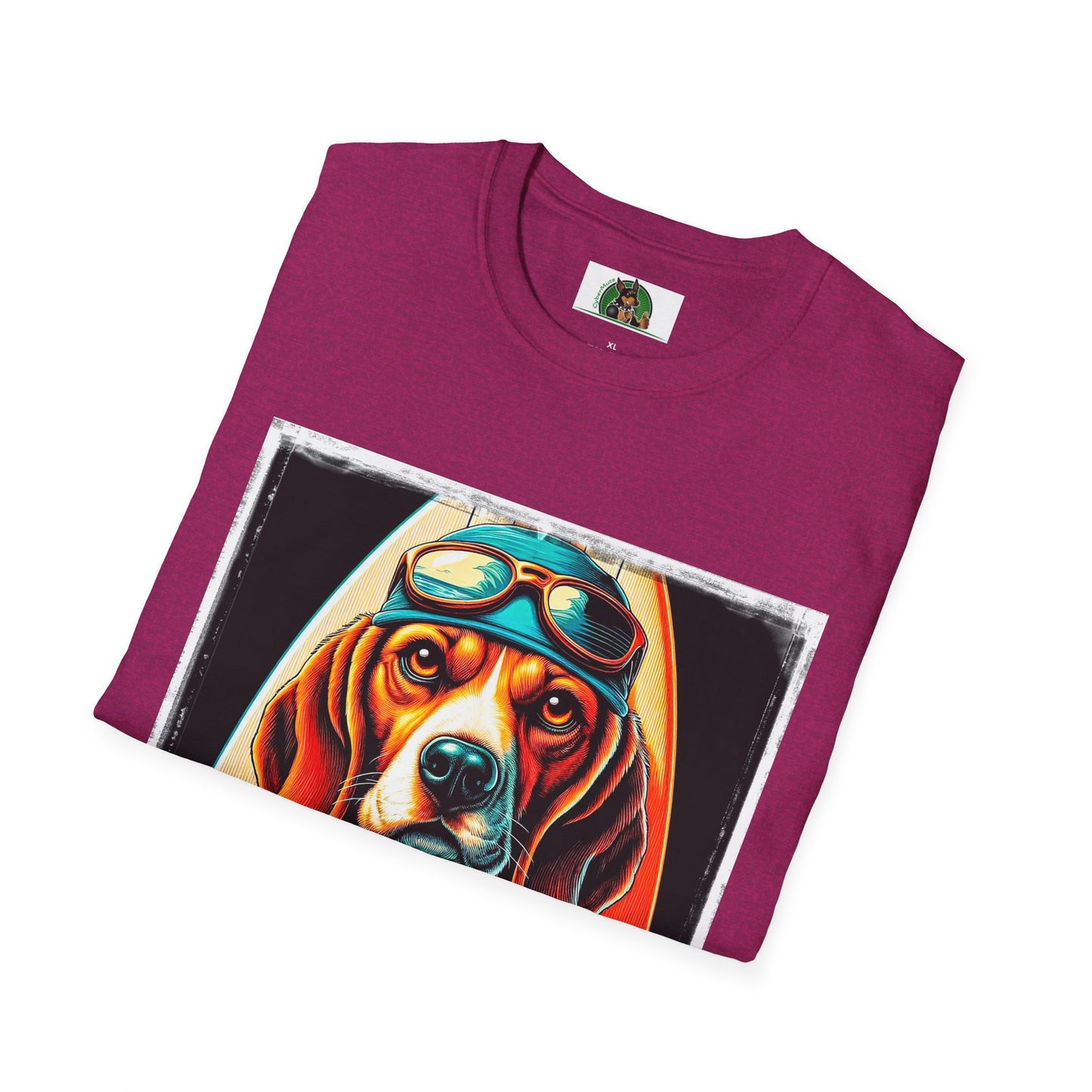 Beagle Muscle Surfer Dog T-Shirt Printify   