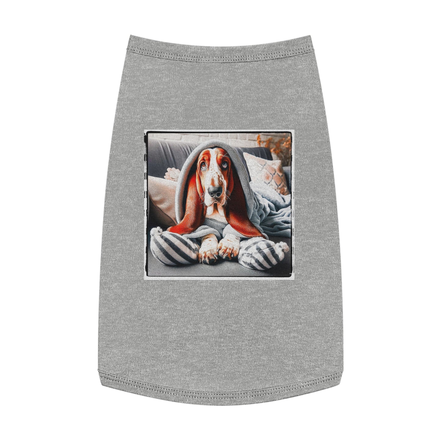 Pet Tank Top Basset Hound Pets Printify L Heather 