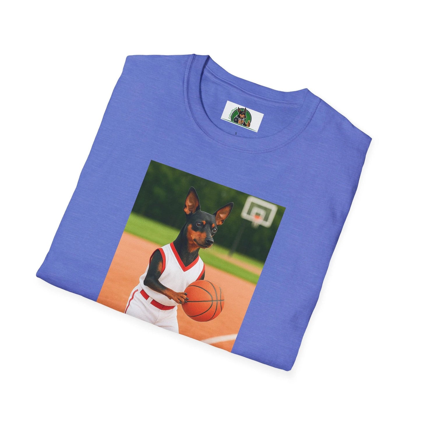 Miniature Pinscher (Min Pin) Basketball T-Shirt — Dog Lover Sports Tee by Printify