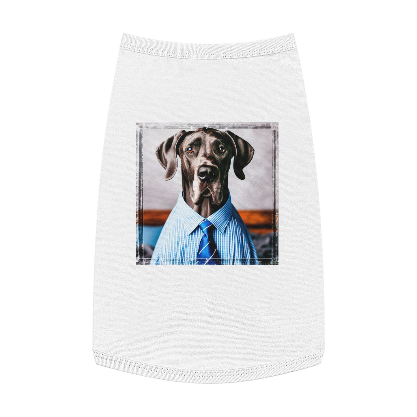 Pet Tank Top Great Dane Pets Printify L White