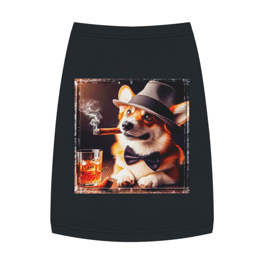 Pembroke Welsh Corgi smoking cigars