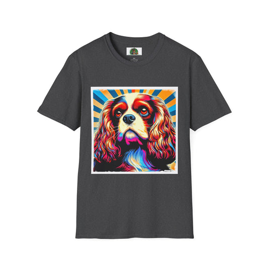 Cavalier King Charles Spaniel Colorful TShirt T-Shirt Printify XS Dark Heather