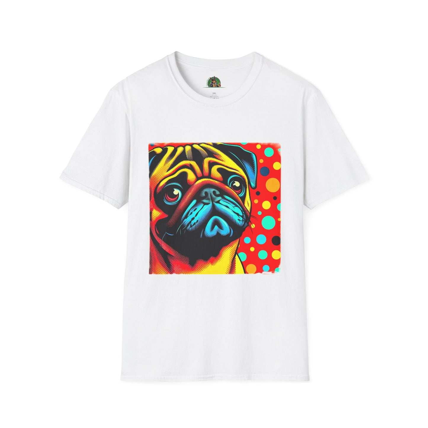 Pugs Pop Art T-Shirt T-Shirt Printify XS White