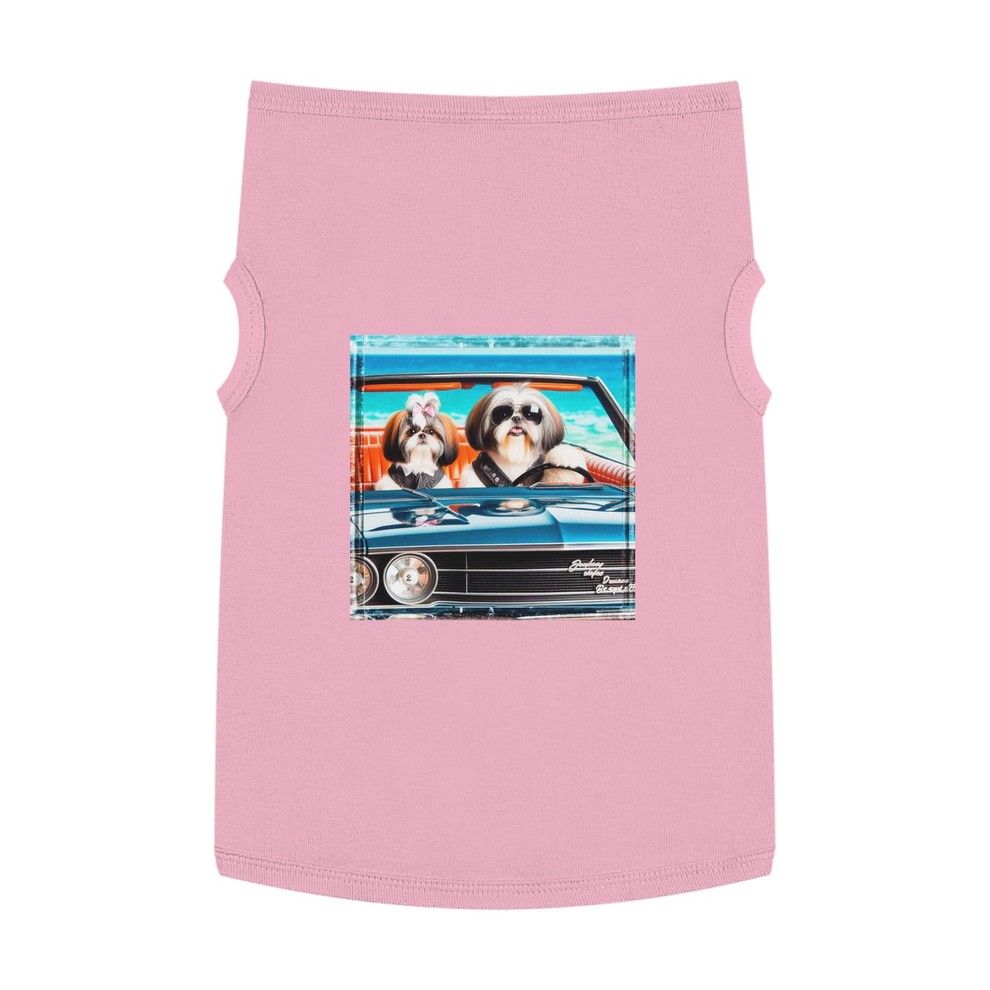 Pet Tank Top Shih Tzu frirbfs Driving Pets Printify XL Pink