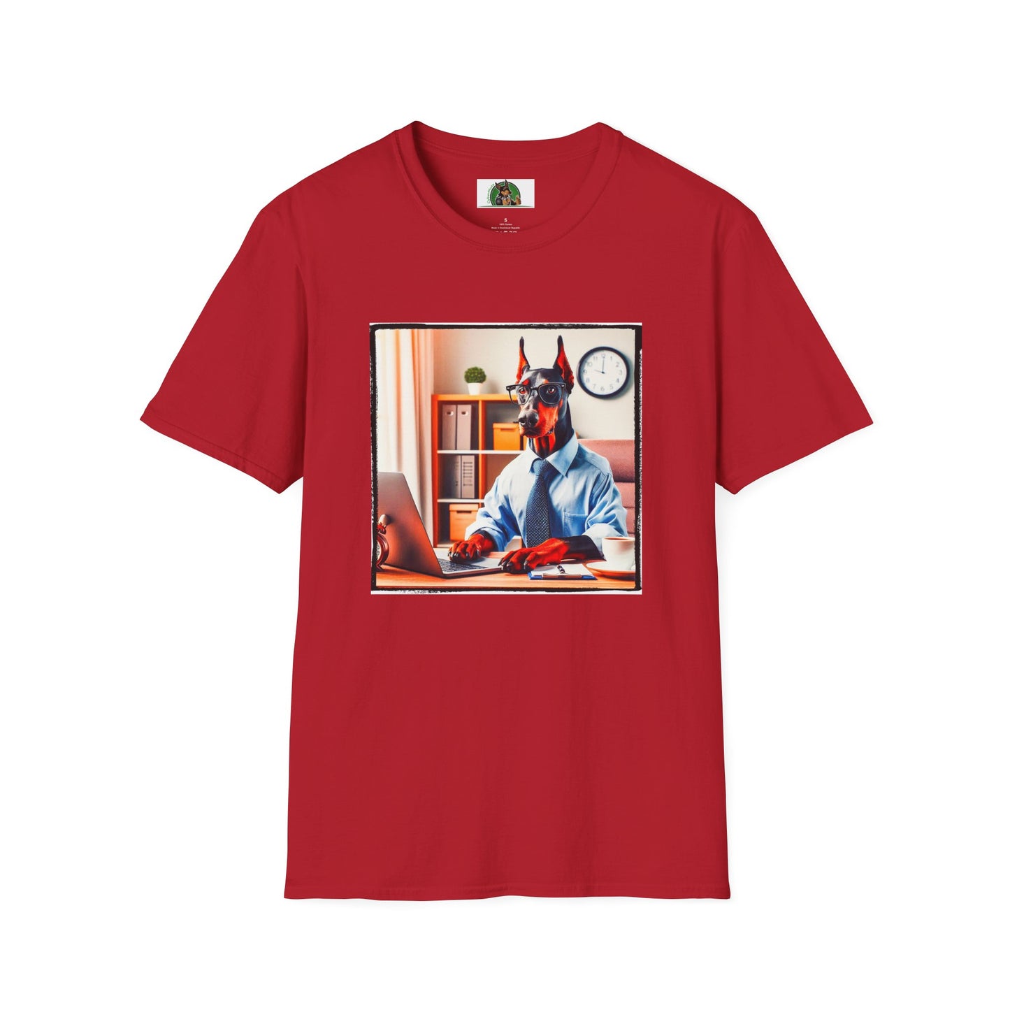 Doberman T-Shirt Printify S Cherry Red