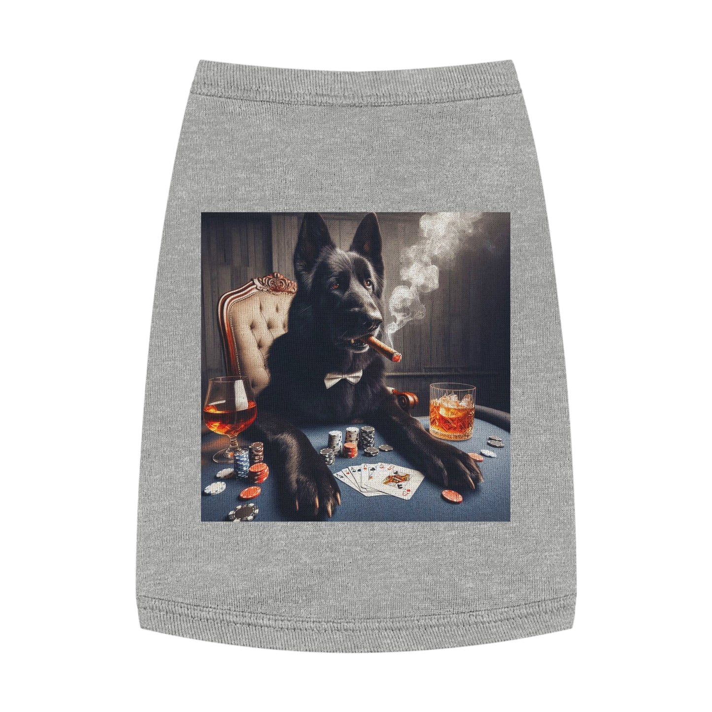 Pet Tank Top German Shepherd Pets Printify M Heather 