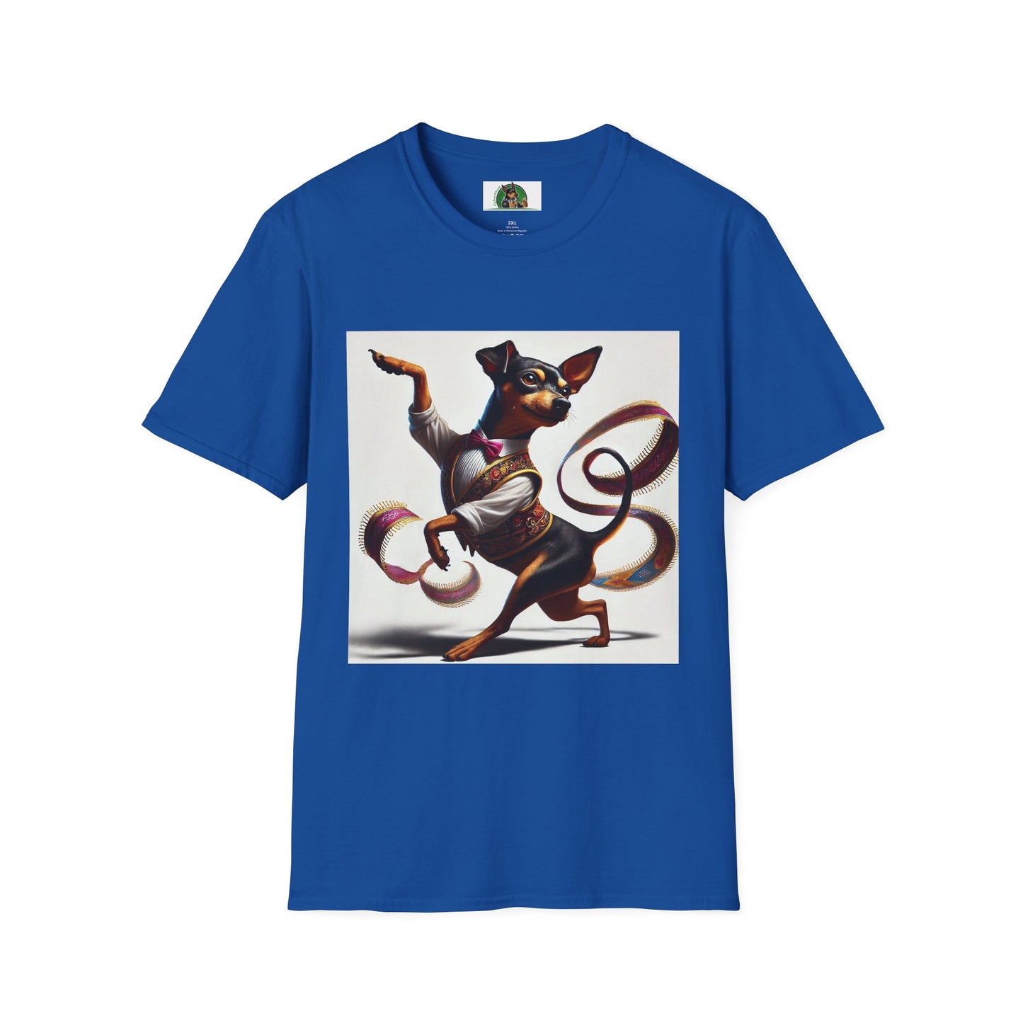 Dancing Min Pin T-Shirt T-Shirt Printify XS Royal