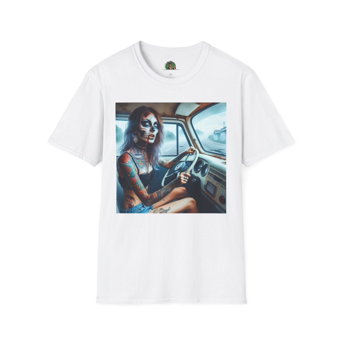 Zombie Girl T-Shirt Printify S White