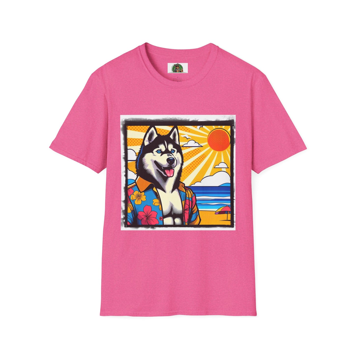 Husky T-Shirt Printify S Heather Heliconia