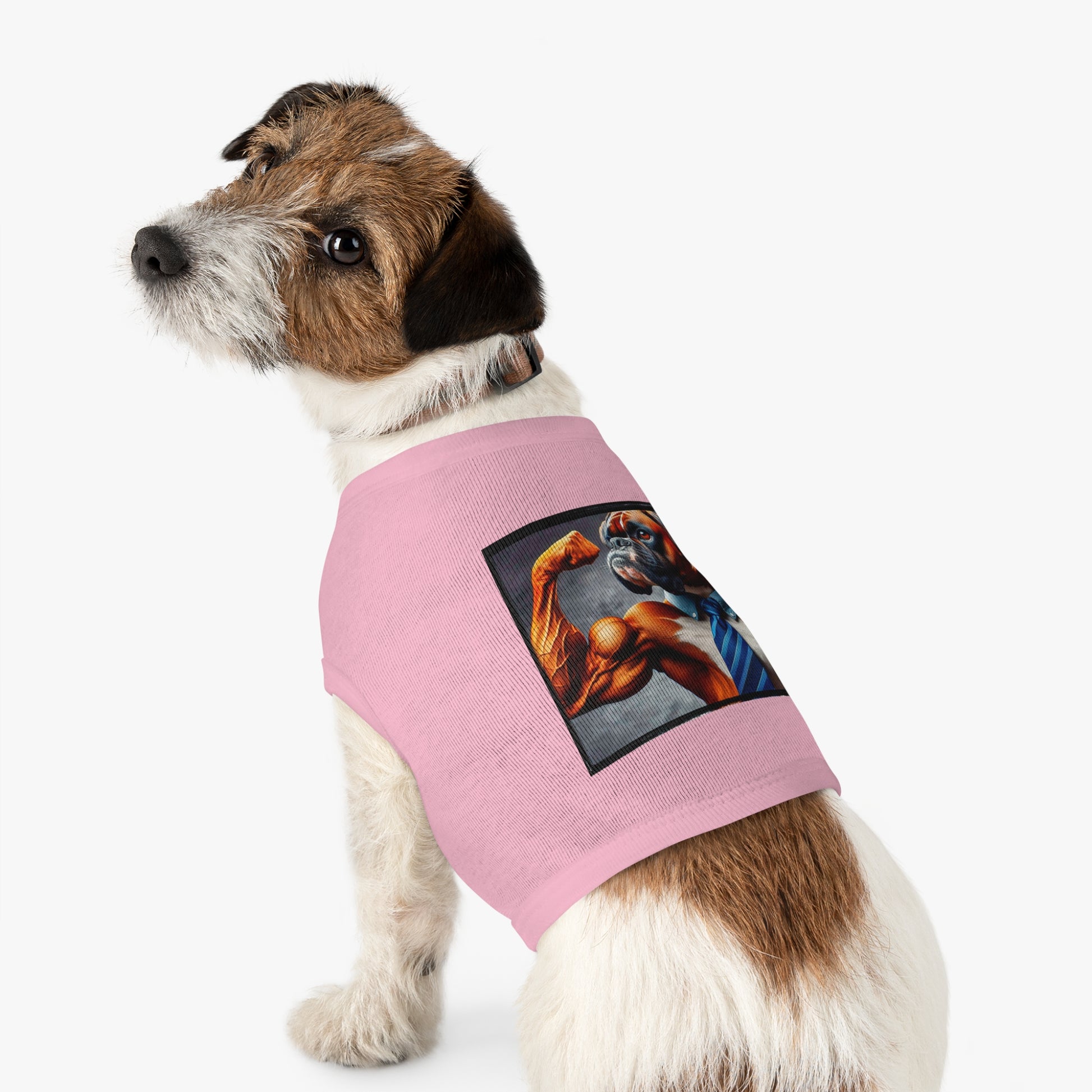 Pet Tank Top Boxer Dog Flexing Pets Printify   