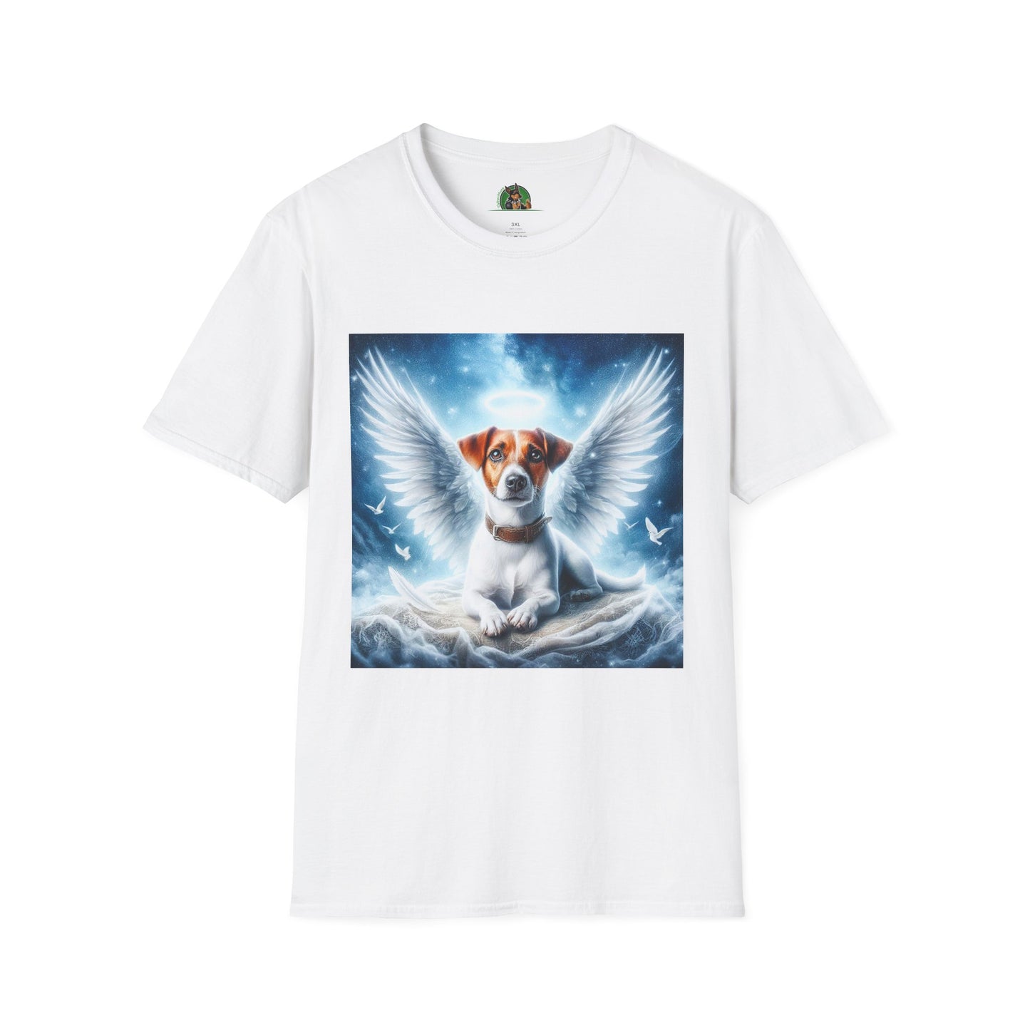 Jack Russell Angel T-Shirt Printify S White