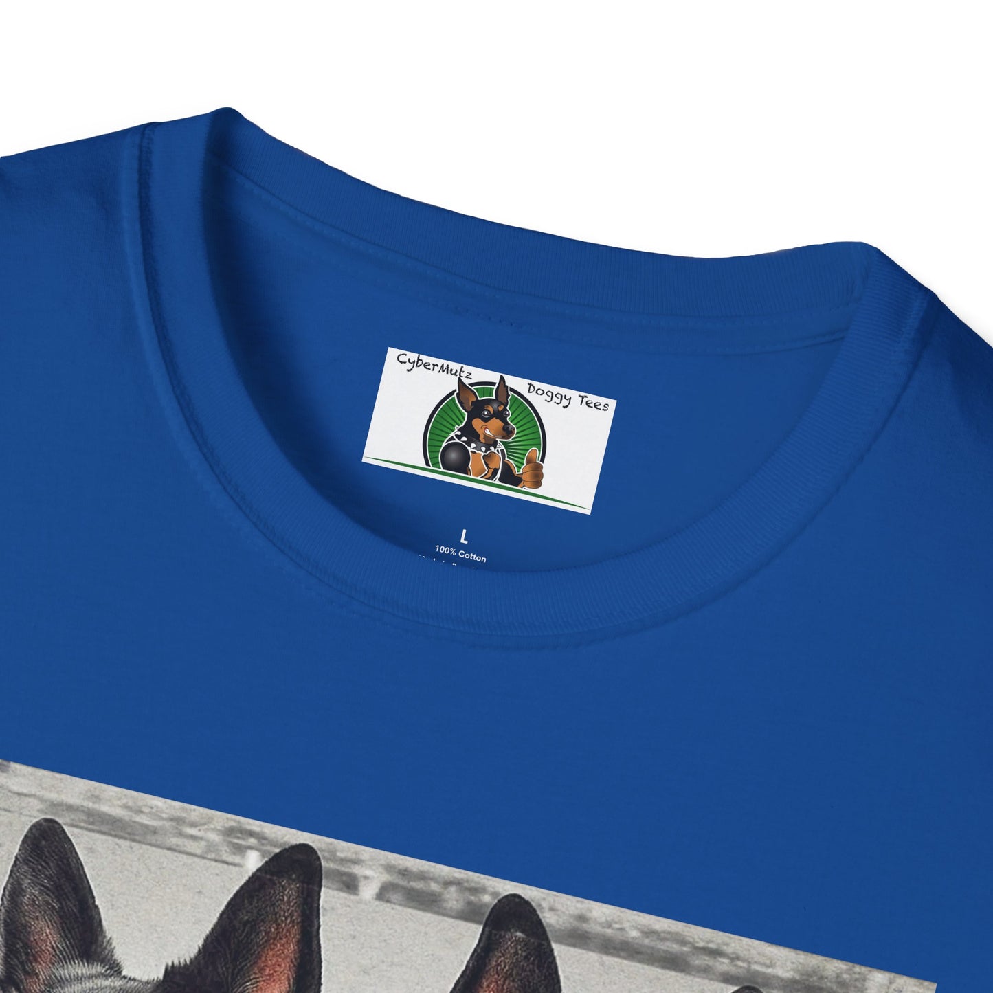 Muscle Twins Black German Shepherds Unisex Softstyle T-Shirt T-Shirt Printify