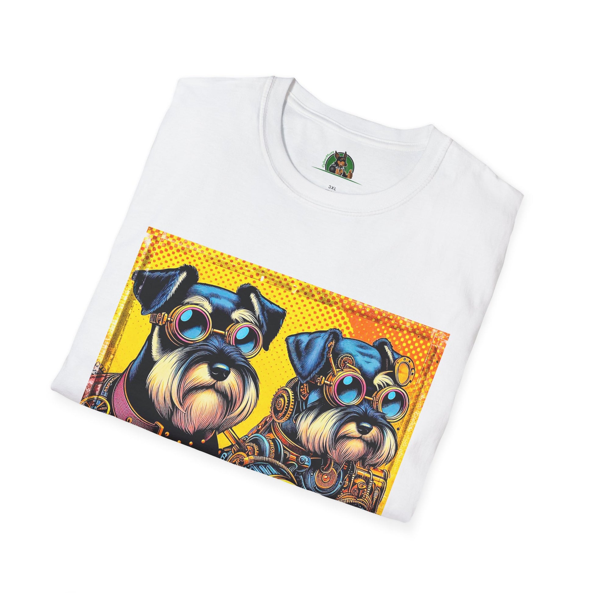 Schnauzer T-Shirt with Miniature Schnauzer Design T-Shirt Printify