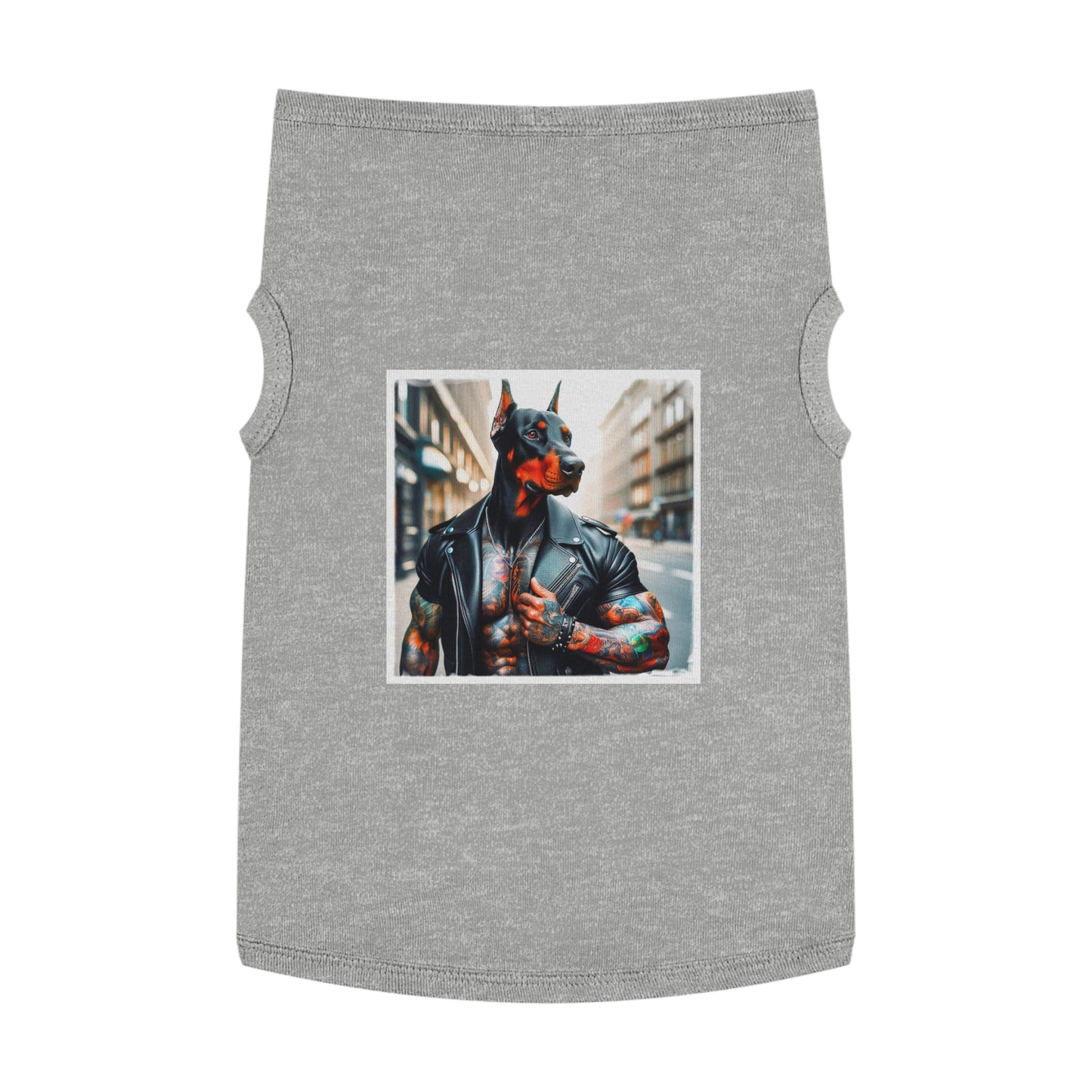 Pet Tank Top Doberman tough dude t shirt Pets Printify XL Heather