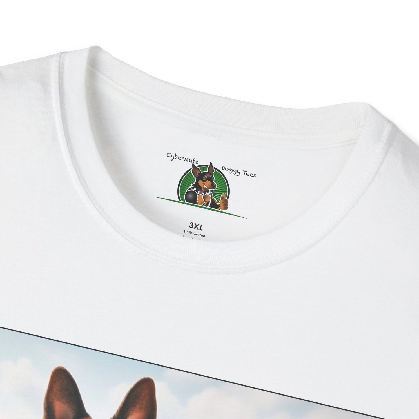 German Shepherd Dog "Beachin" Unisex Softstyle T-Shirt T-Shirt Printify