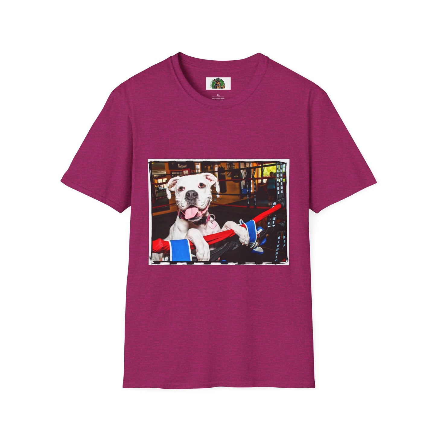 Boxer Dog In Boxing Ring Shirt T-Shirt Printify S Antique Heliconia 