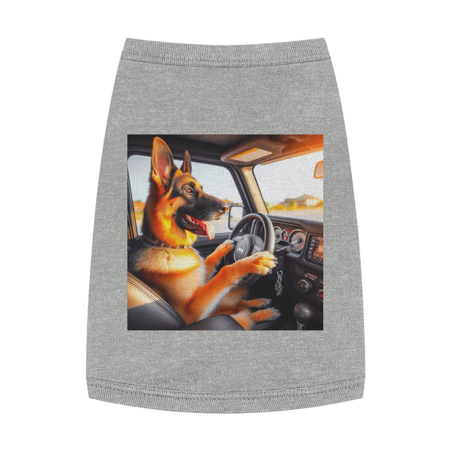 Pet Tank Top German Shepherd Pets Printify M Heather 