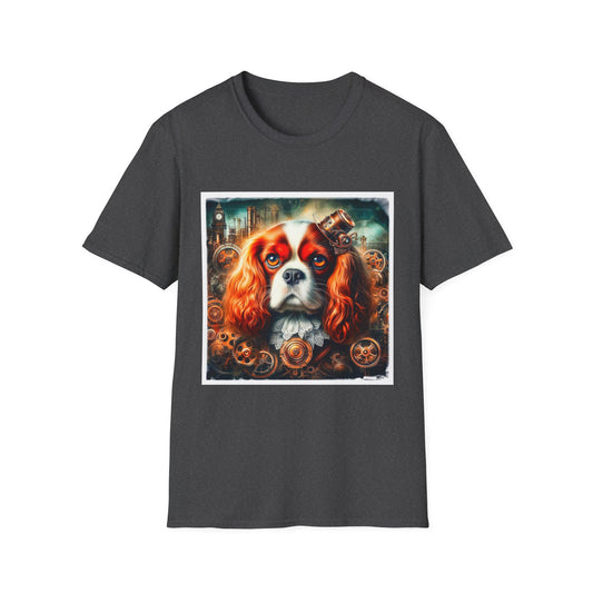 Cavalier King Charles Spaniel Steampunk Dog T-Shirt T-Shirt Printify XS Dark Heather