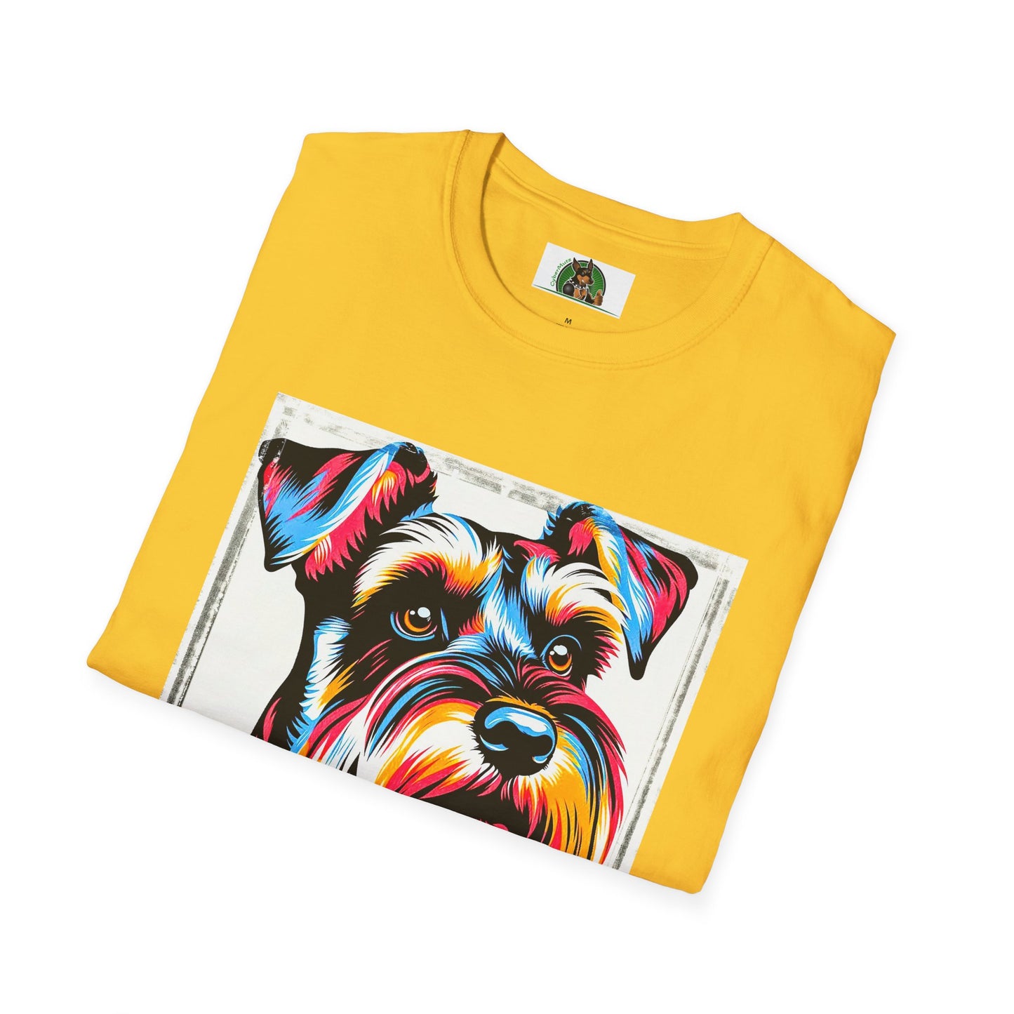 Schnauzer T-Shirt with Miniature Schnauzer Design T-Shirt Printify   