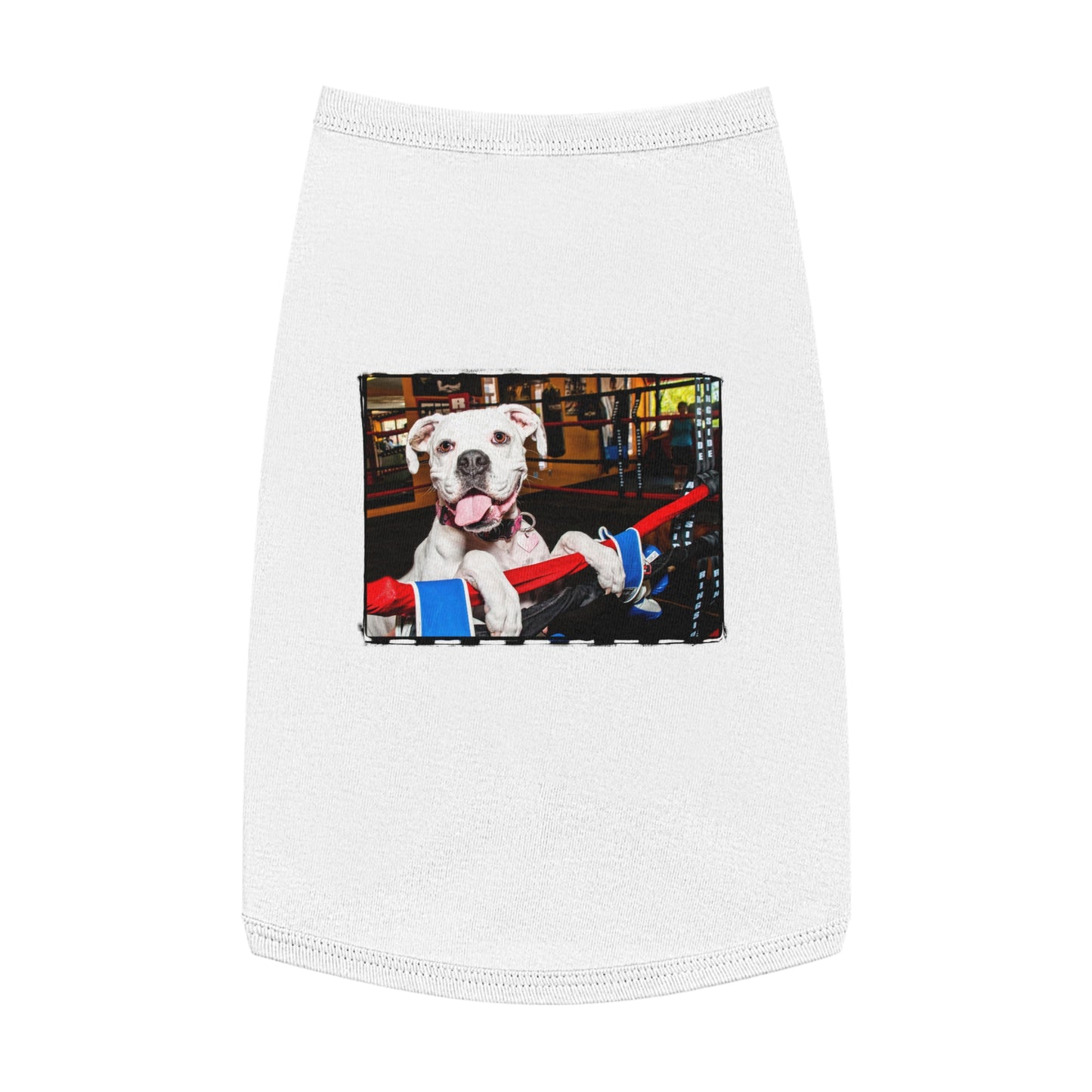 Pet Tank Top Boxer Pets Printify L White 